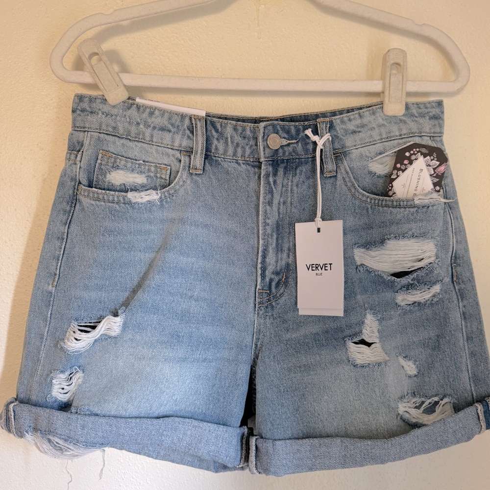 Vervet Rebecca Women's Distressed Denim Shorts